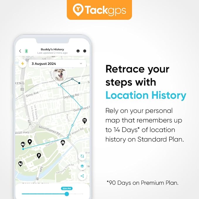 Tack GPS [Lowest Monthly fee| 30 Days Battery Life| FCC Certified] -Child, Kids, Pet, Dog, Cat, Elderly, Alzheimer, Car, Vehicle, Bike, Personal Tracking Device. GPS +WiFi +Cellular