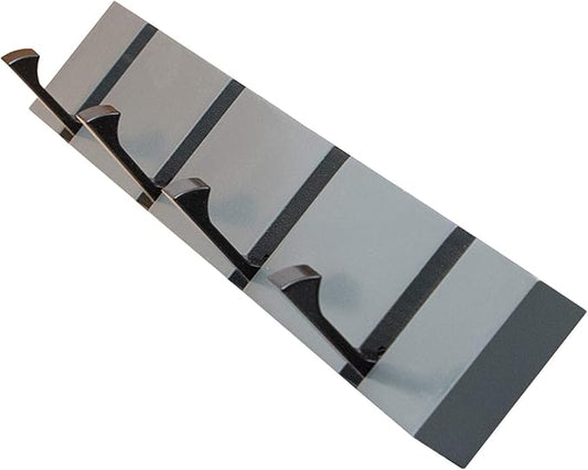 Grey Coat Rack Wall Mounted, Modern Coat Hooks for Wall, Space-Saving Folding Coat Hanger for Coats, Keys - Grey 4 Hooks