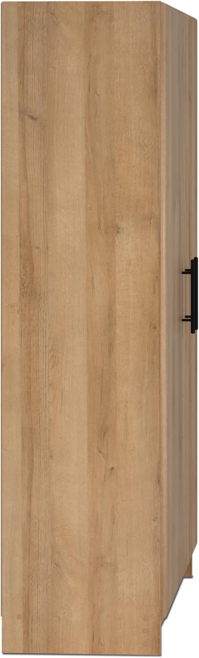 Prepac Elite Tall Garage Storage Cabinet & Pantry Storage Cupboard, 2-Door Freestanding Bathroom or Pantry Cabinet with Adjustable Shelves, 16" D x 32" W x 65" H, Oak