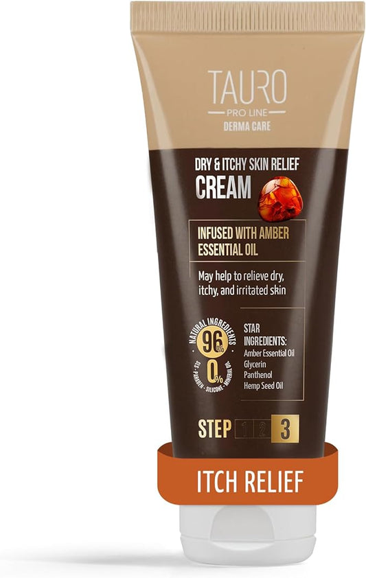 Tauro Pro Line Dog Itchy Skin Relief Cream – Dog Moisturizer for Dry, Itchy Skin – Soothes Itching & Rashes, Gentle for Cats & Puppies (Derma Care 2.5 Fl Oz)