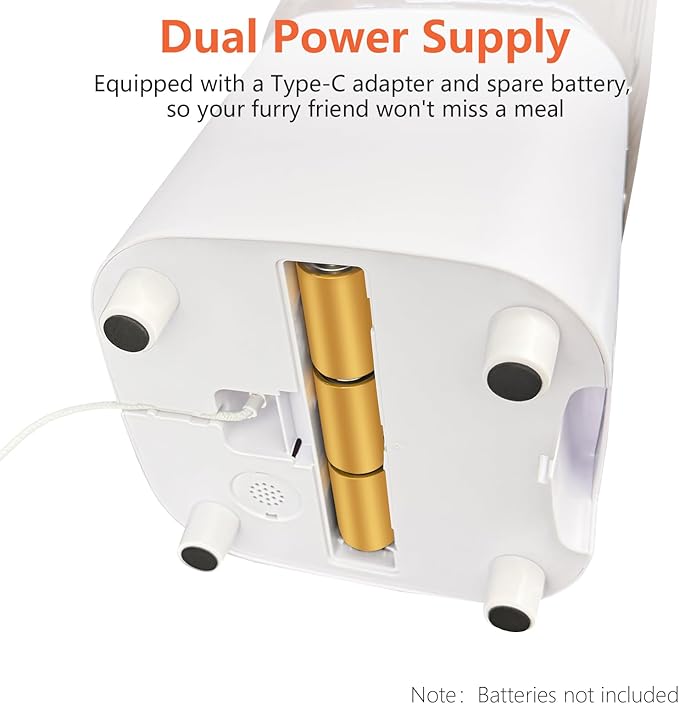 Automatic Dog Feeder, Cat Feeder Automatic with Remote Feeding, 5L WiFi Cat Food Dispenser for 2 Cats, Small Pets Timed Automatic Feeders with Dual Power Supply (WiFi)