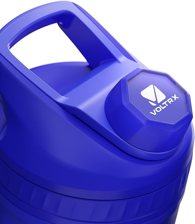 VOLTRX ChillMix Shaker Bottle Insulated Stainless Steel - USB C Rechargeable Electric Protein Shake Mixer, Shaker Cups for Protein Shakes and Meal Replacement, Electric Blue, 16 oz