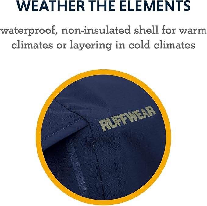 Ruffwear, Sun Shower Dog Raincoat, All-Weather Jacket, Waterproof, Windproof & Lightweight, Earth Brown, Large