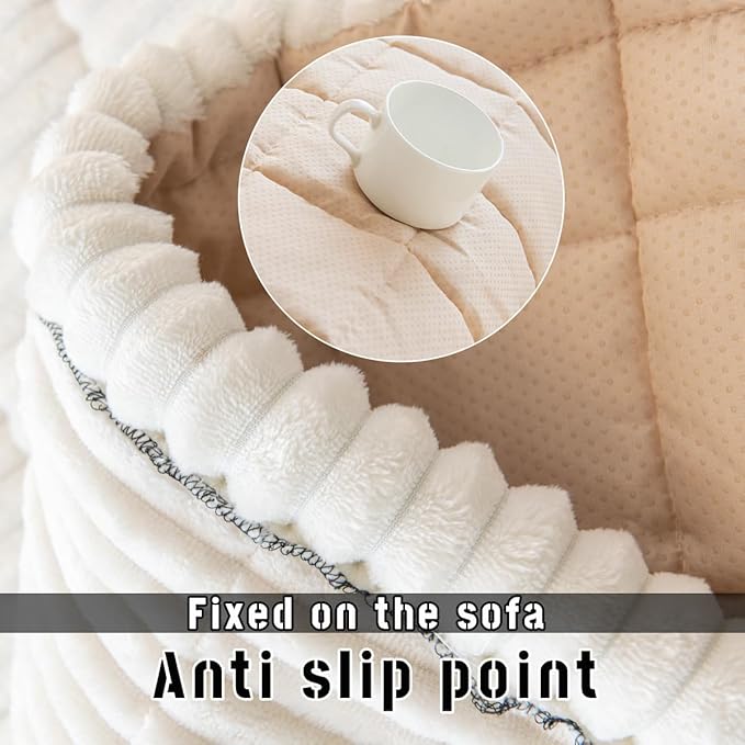 Sofa Cover Fuzzy Couch Cover for Pet, Couch Covers for Dogs Washable Non-Slip Sofa Slipcover Cushion Protector Pets Friendly Mat Bed