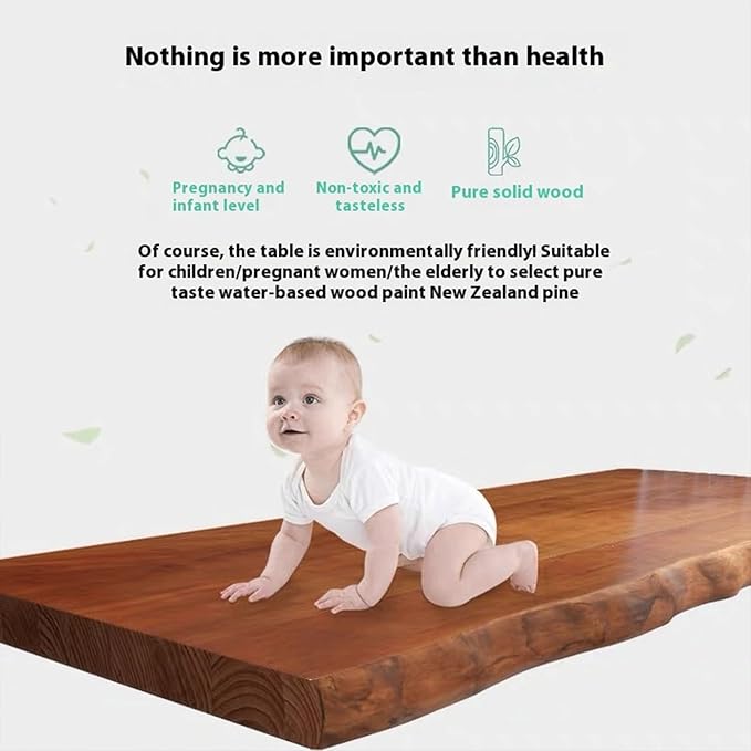 Pine computer desk, modern solid wood home office desk, long rural farmhouse pine dining table, administrative workstation computer desk, suitable for living room and dining room (63inch)