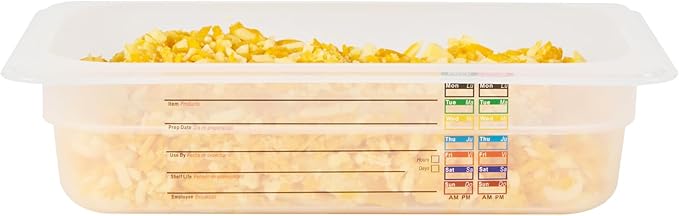 Restaurantware Food Storage Container 1 Pack of 10.3 x 6.2 x 2.5 Inches Plastic Stackable Storage Box White Reusable Label Container Dishwasher Safe For Restaurants And Kitchens