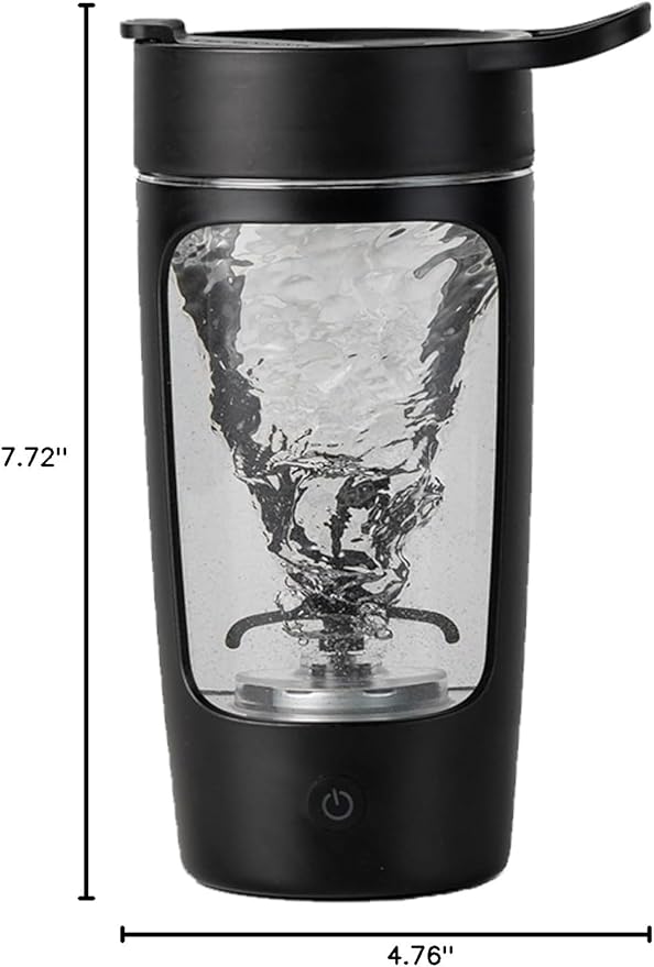 Electric Shaker Bottle, Blender Bottles For Protein Mixes, | Tritan | BPA Free| Portable Mixer Cup, Rechargeable Shake Cups And Meal Replacement Shakes, 22 oz(Black)