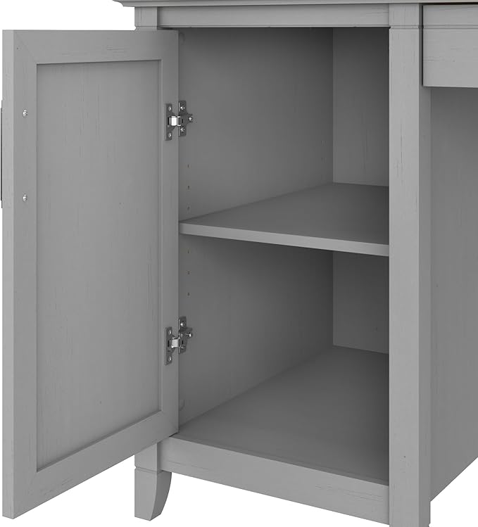 Bush Furniture Key West Computer Desk with Storage Farmhouse PC Table for Home Office in Cape Cod Gray 54W x 24D