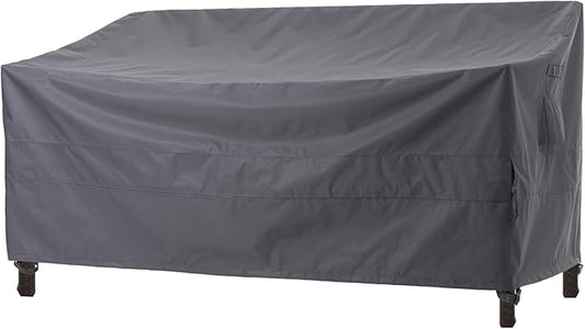 WJ-X3 2-Seater Outdoor Loveseat Covers, Heavy Duty Patio Couch Covers, Patio Sofa Covers Waterproof, High Wind Resistant Design for Outdoor Furniture Cover, 58W x 40D x 35H, Grey