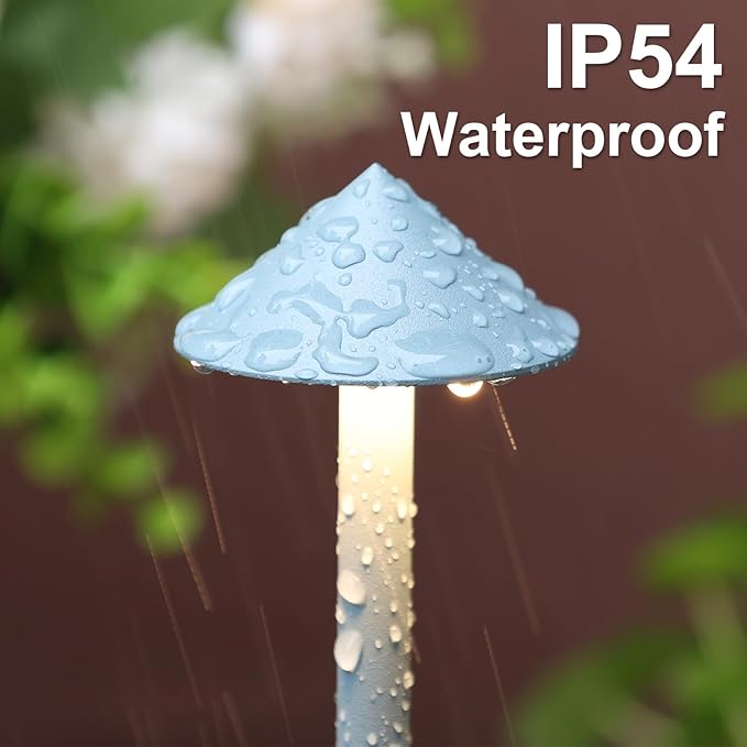 2-Pack 6000mAh Rechargeable Led Table Lamp Cordless,3000K-6000K Stepless Dimming Touch Lamps with Memory Function,IP54 Waterproof Aluminum Table Light for Outdoor/Bars/Restaurant/Patio(Blue)