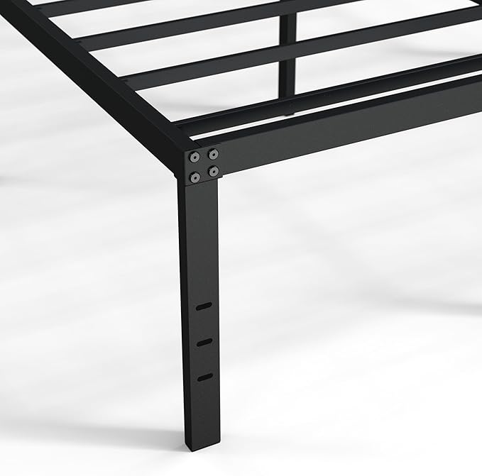 20 Inch Twin XL Bed Frames, Metal Twin XL Platform Bed Frame Support Up to 2500 lbs, No Box Spring Needed, Easy Assembly, Noise Free, Black