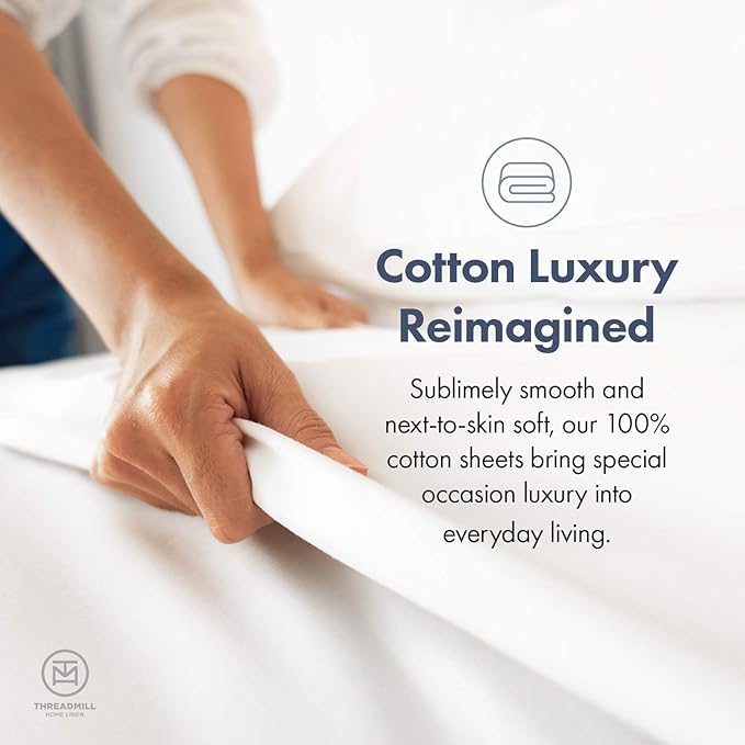 Threadmill 100% Cotton Sheets for Twin Size Bed - 600 Thread Count Twin Bed Sheets Set with 15” Deep Pocket - Damask Stripe Sateen Weave 3-Piece Bedding Set with Cooling Effect, Sage Green