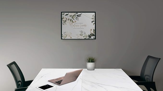 55 inch Large Computer Desk Wood, Modern Simple Style Desk for Home Office, Bedroom, Study Student Writing Desk, Small Spaces, White Metal Frame, Marble Grain Top
