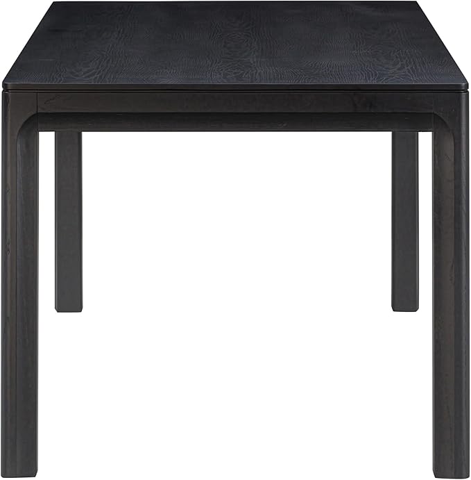 NTC Flow 71 Inch Modern Design, Rectangular Dinner Table for Dining Room, Living Room Furniture, Effortless Assembly, Burnt Black
