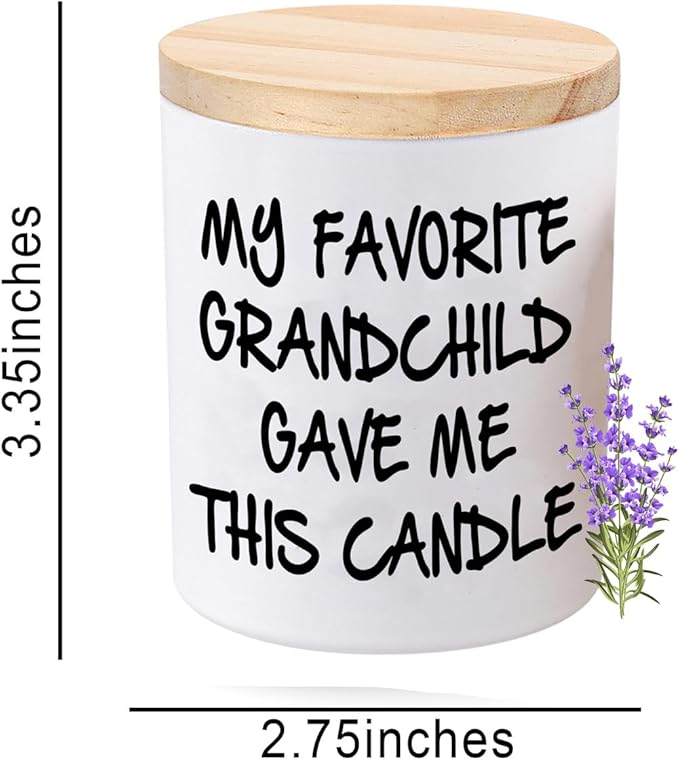 BFJLIFE Gifts for Grandma Grandpa Funny Novelty Unique Christmas Fathers Day Birthday Gifts for Grandpa Grandma Grandparents Lavender Scented Soy Candle
