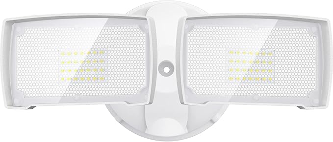 LEPOWER 3000LM Flood Light Outdoor, Switch Controlled LED Security Light, 28W Exterior Lights with 2 Adjustable Heads, IP65 Waterproof, 5500K Wall Mount Exterior LED Flood Light for Garage, Yard White