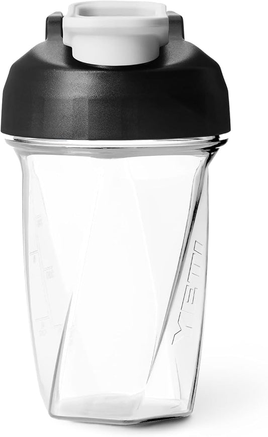 YETI Yonder Helimix Vortex Blender Shaker Bottle Holds up to 20oz | No Blending Ball or Whisk | USA Made | Portable Pre Workout Whey Protein Drink Shaker Cup | Dishwasher Safe, Clear