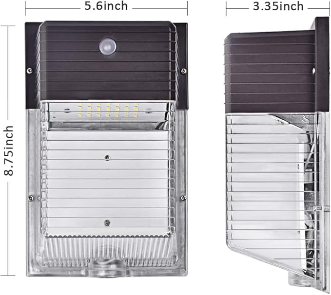 LED Wall Pack Light,30W 4050lm 5000K(Dusk to Dawn Photocell,IP65 Waterproof), 400W Equiv. AC100-277V, ETL DLC Listed 5-Year Warranty Outdoor Security Lighting