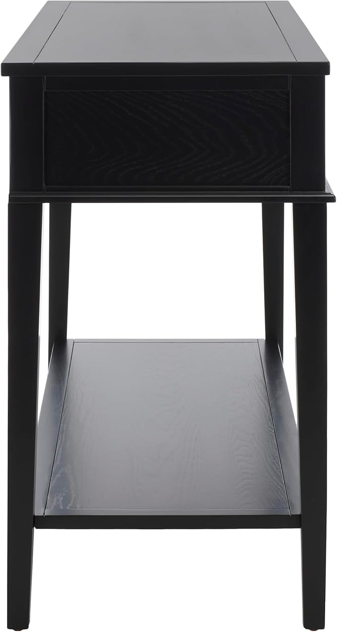 SAFAVIEH Home Collection Manelin Black/Antique Gold 3-Drawer Console Table for Living Room Foyer Bedroom Hallway Entryway Office