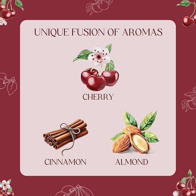 Cherry Candle, Scented Candles Gifts for Women, Candles Gift Set for Her, 3 Scented Votive Candles, Birthday Gifts for Women/Men (Red, 7 oz)