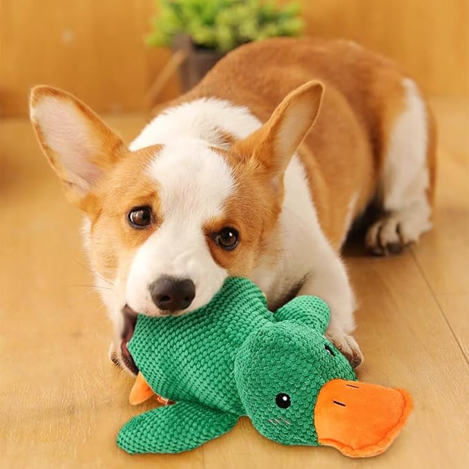 Duck Dog Toy, 2024 New Calming Duck Dog Toy, Dog Toys for Aggressive Chewing Person, Vocalizing Duck Dogs Toy, Indestructible Dog Toys, Cute Plush Stuffed Duck for Indoor Dogs (Pink)