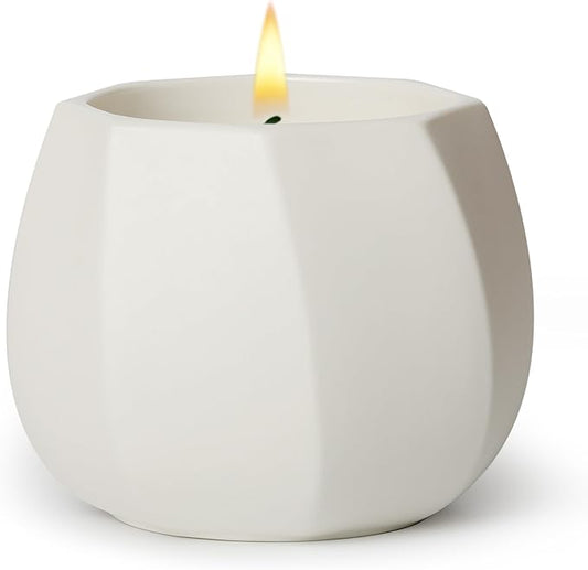 Scented Candle for Home Scented, Luxury Ceramic Candle Jar for Women & Men, Natural Soy Candle for Home Décor, Lemon & Lavender Spa