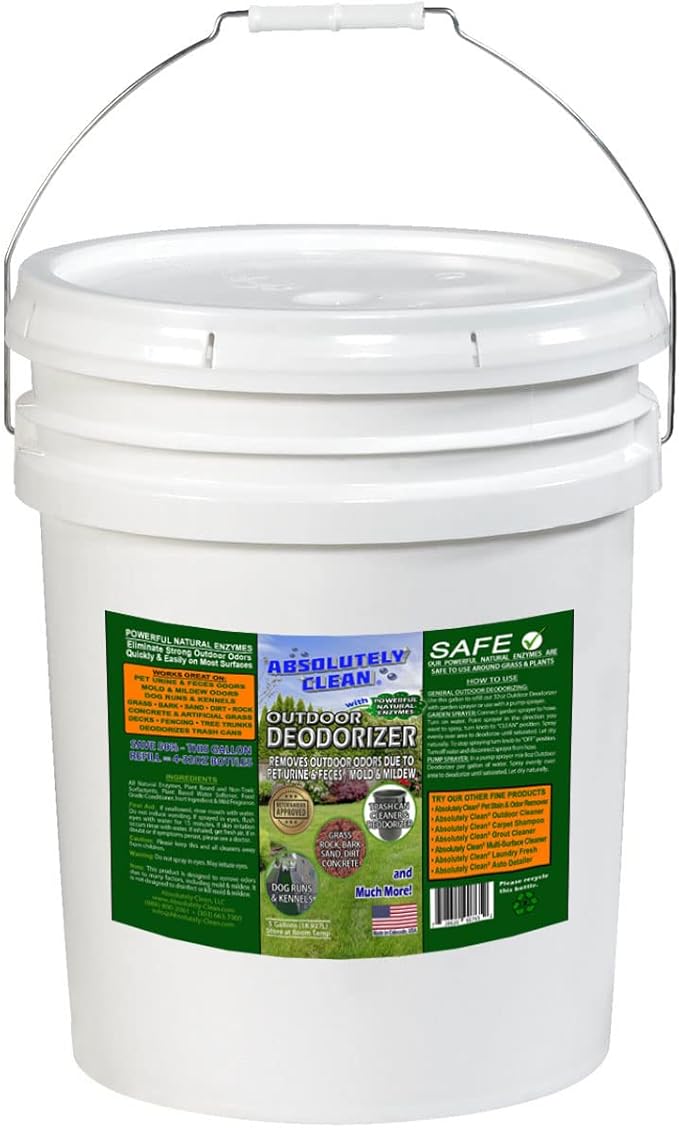 Amazing Outdoor Deodorizer odor eliminator Natural Enzyme Just Spray & Walk Away Grass, AstroTurf, Dog Runs, Patios, Decks, Fences & More Vet Approved - odor eliminator for strong odor