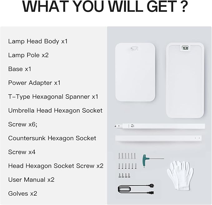 Homelist LH1 Superlight 77'' Floor Lamp, 100W Full-Spectrum Eye-Care Bright Floor Lamp for Reading, Office Work, 9000LM LED Standing Lamp Dimmable, Perfect for Family Living Room, Home Office