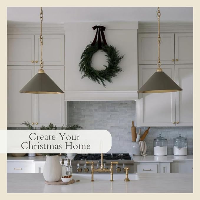 CG Hunter Holiday Collection Cedar Wreath, Premium Artificial Indoor and Outdoor Large 30" Cedar Christmas Wreath, Christmas Decorations and Holiday Greenery