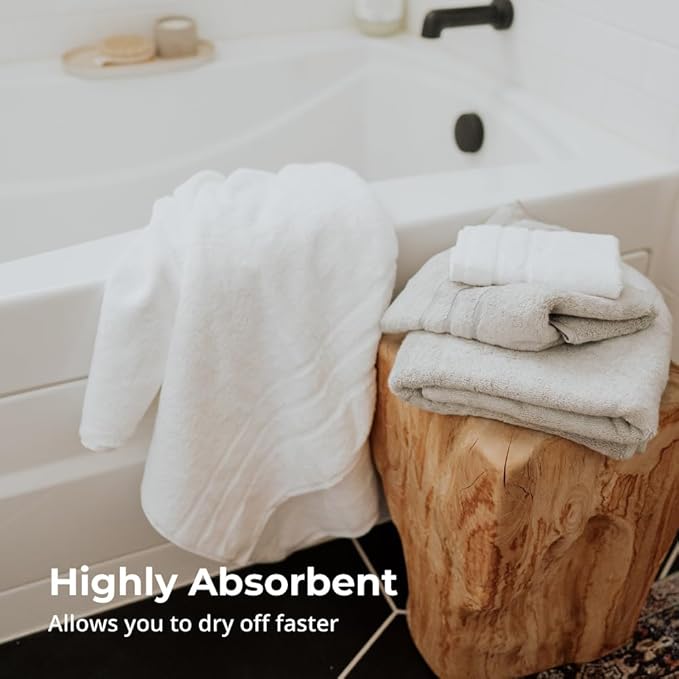 Cariloha Bath Towel |Blue Lagoon | 28"x54" | Turkish Cotton & Viscose Material Blend | Extra Smooth, Odor Resistant and Highly Absorbent