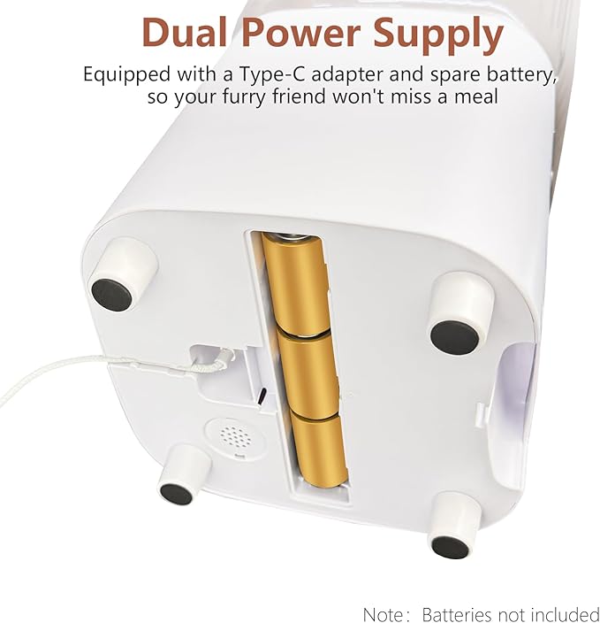 Cat Automatic Feeders with Camera, 5L Auto Dog Feeder with Dual Power Supply Pet Feeder for Easy Clean, Cat Food Dispenser for Multiple Pet Detachable (Camera)