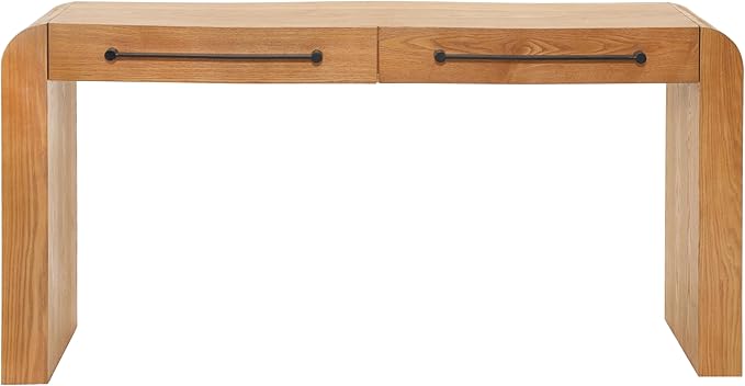 Christopher Knight Home Rulor Modern Console Table with Drawers, Wooden Narrow Console Table with Storage, Minimalist Narrow Entryway Table for Hallway, Behind The Couch, Living Room, Natural