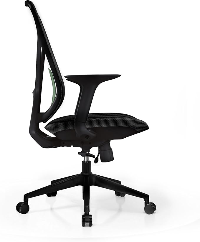 Mesh Office Chair – Ergonomic Office Chair with Lumbar Support, Adjustable Armrests & Sliding Soft Seat Cushion – Holds Up to 270lbs (Black)