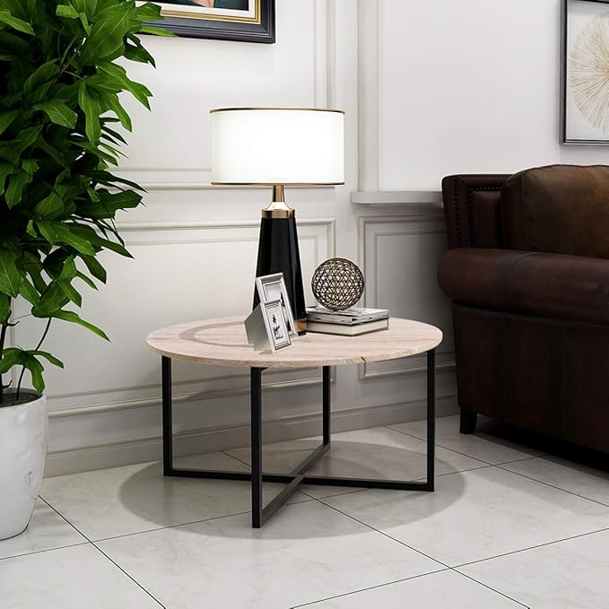 Round Coffee Table Sofa Table Kitchen Dining Tables Modern Leisure Tea Table Office Conference Pedestal Desk White