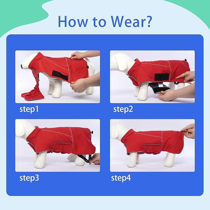 MIGOHI Dog Jacket,3XL Dog Coat Winter,Reflective Fleece Jacket Vest for Large Dogs,Adjustable Winter Coats for Dogs,Pet Coat for Chilly Cold Weather,German Shepherd,Red