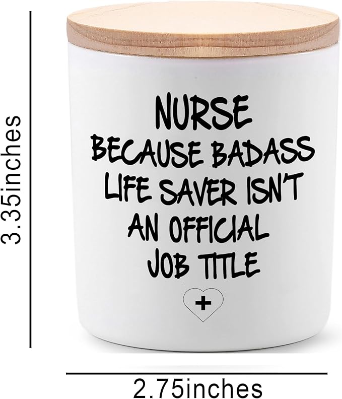 BFJLIFE Nurse Gifts for Women Funny Unique School Nurse Practitioner Gifts for Christmas Birthday Nurse Week Appreciation Novelty Lavender Scented Soy Candles