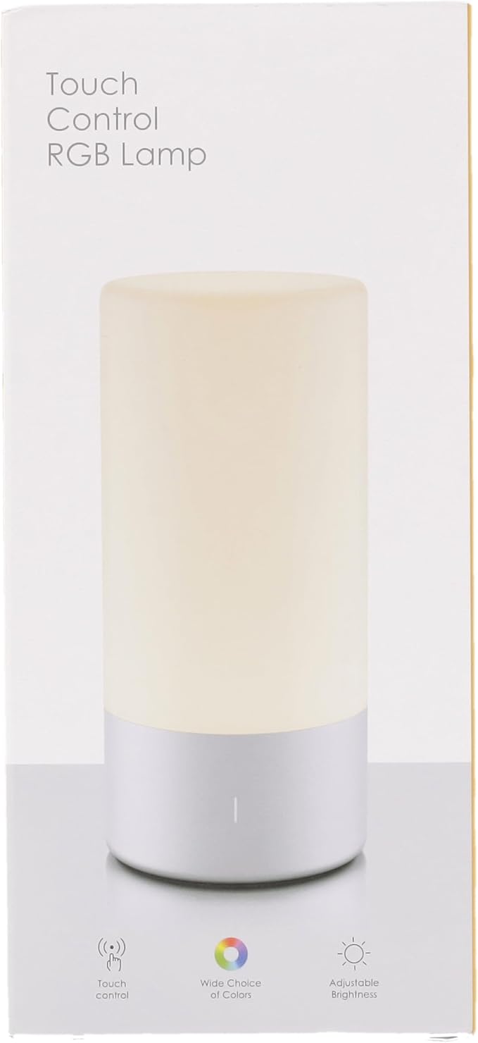 Table Lamp, [Advanced] Bedside Touch Control Lamp for Bedroom 3 Level Dimmable Warm White Lights with 256 RGB Color Mode Modern Deisgn Smart Nightstand Desktop LED Lamps Portable for Read