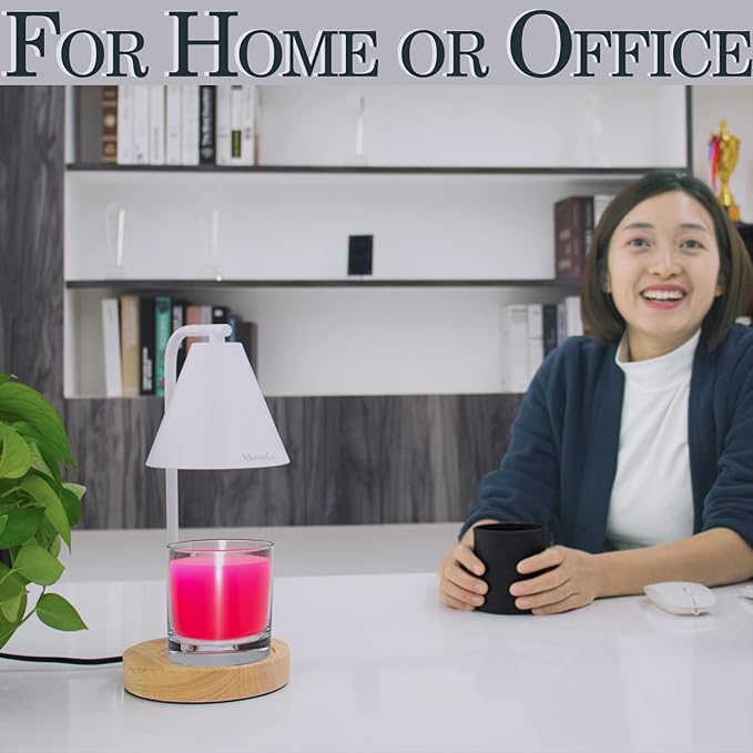 Candle Warmer Lamp with Timer,Compatible with Chesapeake Bay Candle,Dimmable Candle Lamp Warmer;Electric Wax Melt Warmer for Home Decor;Gifts for Mom,Birthday Gifts for Women(White)…