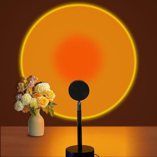 LED Sunset Lamp - Sunset Lights Night Lights LED Projector Floor Lamp Atmosphere Light Night Light for Bedroom Livingroom Party Bar Store, USB Charging