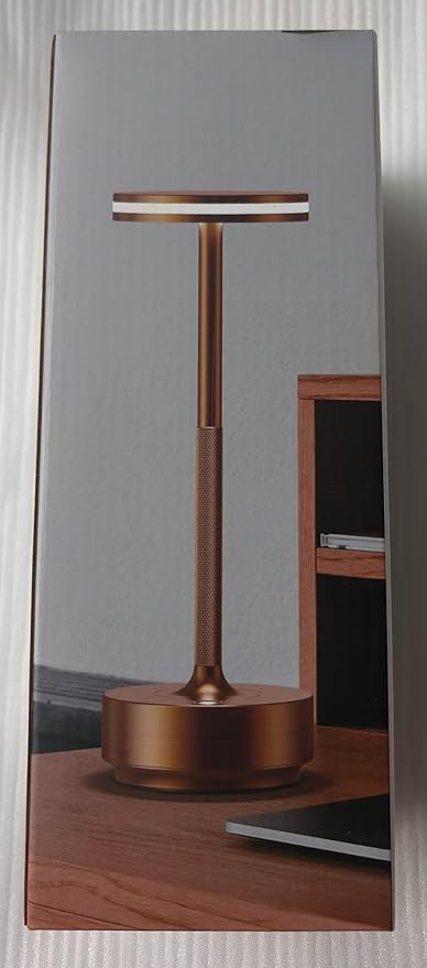 Hapfish Rechargeable Cordless Table Lamps, 5000mAh Battery Operated Lamp, 3 Color Modes, Dimmable, LED Table Lamps for Living Room,Outdoor, Dinner,Patio,Restaurant – Rust