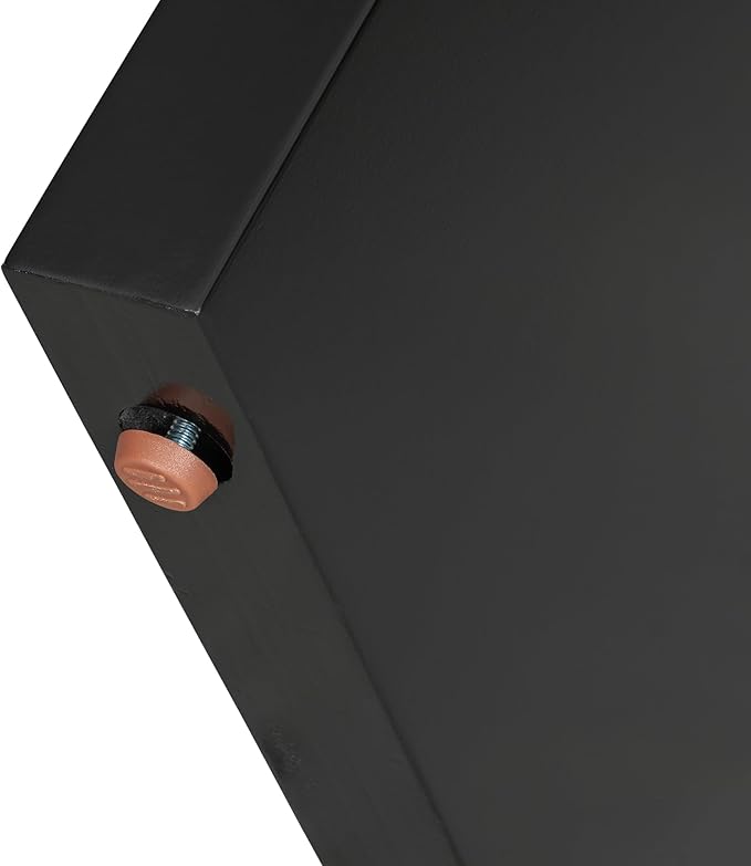 Modern U-Style Console Table, 60-Inch Black MDF Entryway Table with Geometric Design, Painted Finish, Adjustable Feet for Living Room, Hallway, 60 x 15.7 x 31.7 Inches