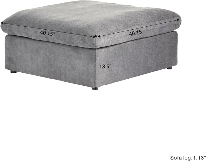 WJShome Ottoman, Modular Sectional Sofa,Minimalist Sofa Couch for Modern Living Room Sofa Sets for Office House,Light Grey