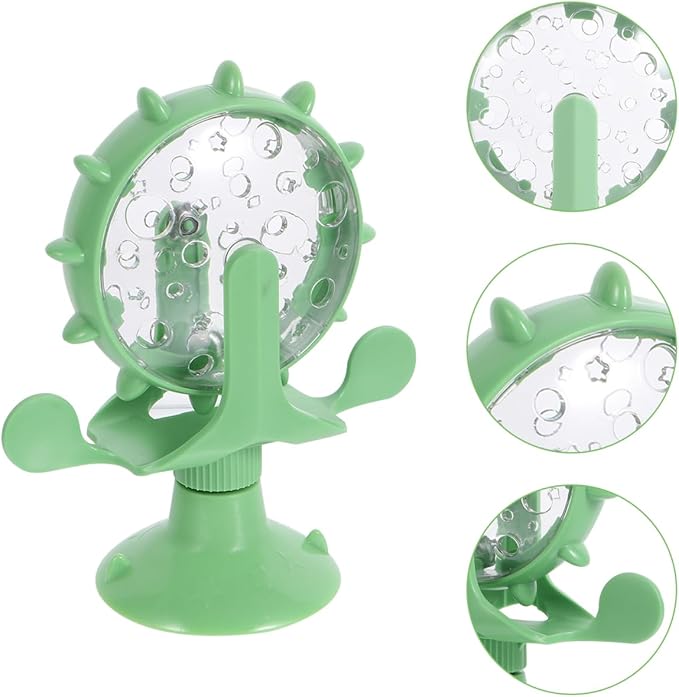 Interactive Pet Treats Dispenser Toy: 360 Degree Rotating Windmilt Feeding Windmill Dispenser Interactive Slow Food Toy for Cats and Dogs Enhances Iq Relieves Promotes Healthy Eating