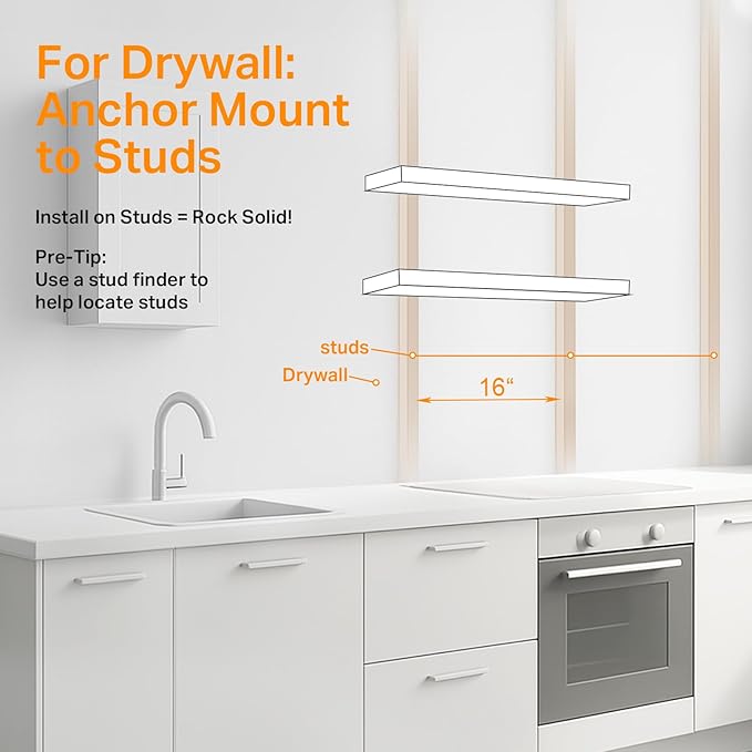 BAYKA Floating Shelves for Wall, 36 inches Wall Mounted Wood Shelves for Bathroom, Bedroom, Living Room, for Storage/Decor with 30lbs Capacity - Rustic Brown,Set of 3