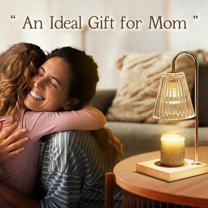 Marycele Candle Warmer Lamp with Timer, Candle Wax Warmer Flower Lamp Dimmable, Birthday Day Gifts for Mom Women, Home Fragrance Accessories for Dorm Room Decor