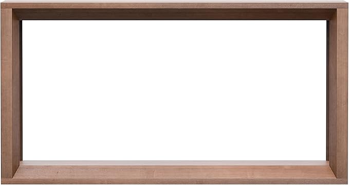 60" Rectangular Solid Wood Veneer Console Table for Entryway, Wide Sofa Table, Behind Couch Table with Ample Storage for Entryway & Living Room, Dark Brown