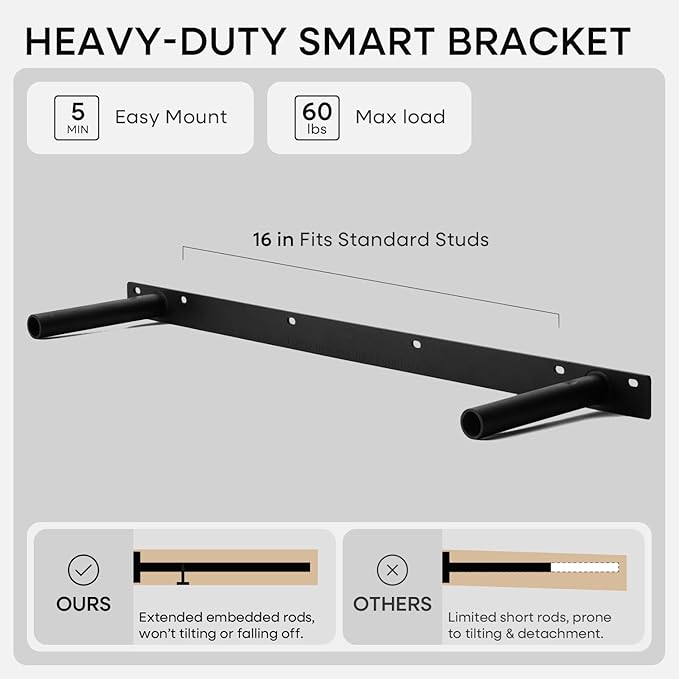 Homeforia Black Floating Shelves 36 inches Long, High End Solid Real Wood 36 inch Floating Shelf for Wall Mounted, Black Wooden 36in Floating Shelves, Heavy Duty Bracket, 36 X 6.5 X 1.75 in, Set of 4