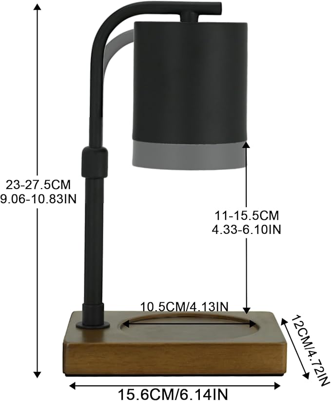 Candle Warmer Lamp Timer for Women Mom, House Warming Gifts New Home Decor, Modern Farmhouse Decor, Candle Warmer for All Jar Candles with 2 Bulb Black 02