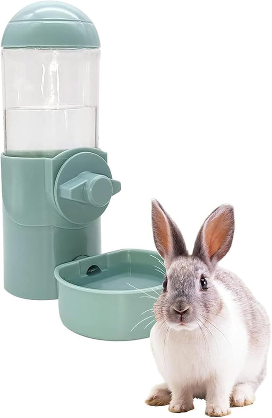 Tfwadmx Rabbit Watter Bottle 17oz Dispenser No Drip Small Animal Cage Water Feeder Bowl Hanging Guinea Pig Automatic Water for Bunny Chinchilla Hedgehog Ferret (Blue)