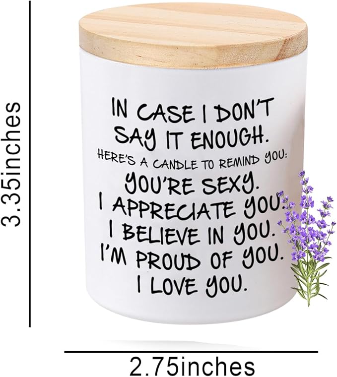 BFJLIFE Candles Gifts for Her Funny Novelty Unique Valentines Mothers Day Anniversary Birthday Christmas Gifts for Girlfriend Wife Stocking Stuffers Lavender Scented Soy Candle